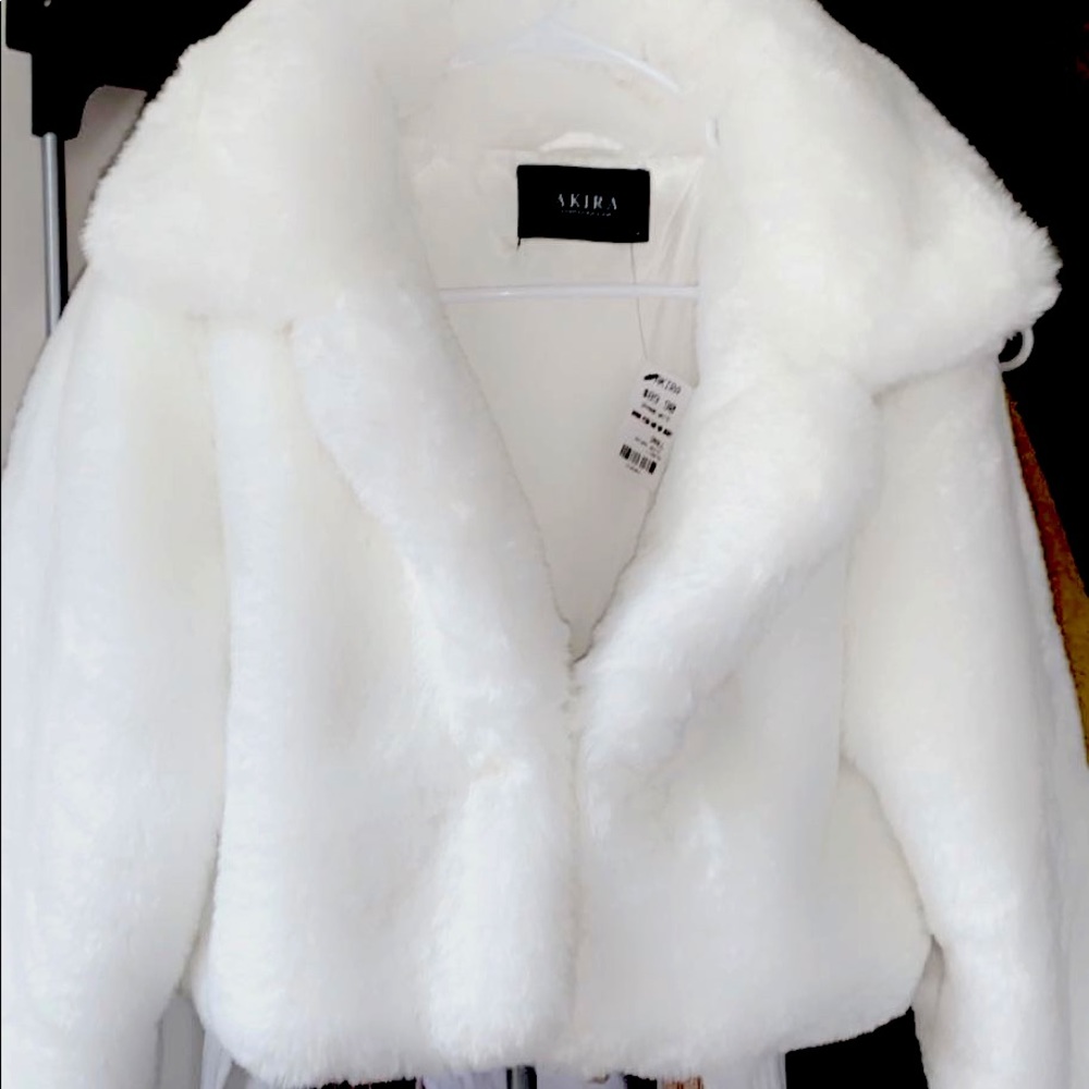AKIRA dayanne plush faux fur jacket